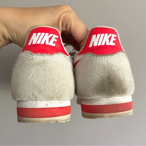 Nike Classic Cortez White / Red Nylon Sneakers - 8-8.5 - Picture 8 of 11